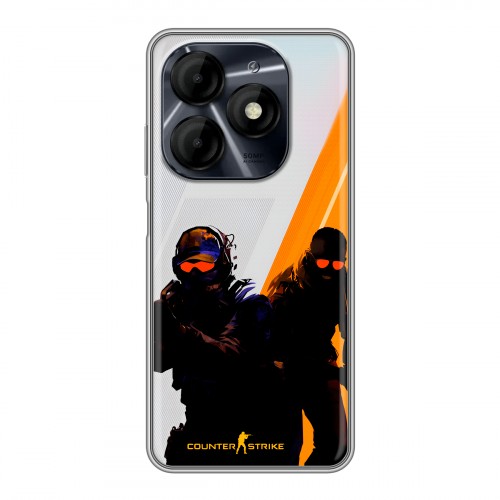 Дизайнерский силиконовый чехол для Itel P55 4G Контер страйк Counter strike