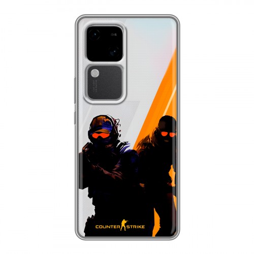 Дизайнерский силиконовый чехол для Vivo V30 5G Контер страйк Counter strike
