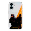 Дизайнерский силиконовый чехол для Iphone 16 Plus Контер страйк Counter strike