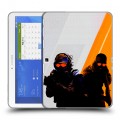 Дизайнерский силиконовый чехол для Samsung Galaxy Tab 4 10.1 Контер страйк Counter strike