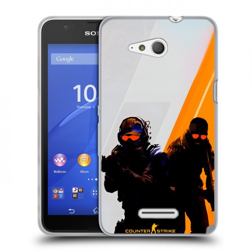 Дизайнерский пластиковый чехол для Sony Xperia E4g Контер страйк Counter strike