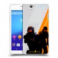 Дизайнерский пластиковый чехол для Sony Xperia C4 Контер страйк Counter strike