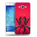Дизайнерский пластиковый чехол для Samsung Galaxy A8 Дедпул Deadpool