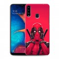 Дизайнерский пластиковый чехол для Samsung Galaxy A20s Дедпул Deadpool