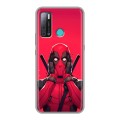 Дизайнерский силиконовый с усиленными углами чехол для Tecno Pouvoir 4 Дедпул Deadpool