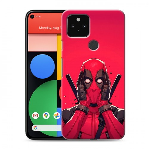 Дизайнерский пластиковый чехол для Google Pixel 5 Дедпул Deadpool