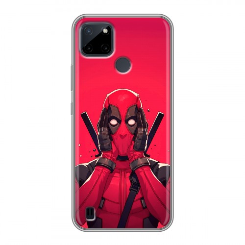 Дизайнерский силиконовый чехол для Realme C21Y Дедпул Deadpool