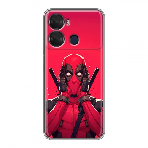 Дизайнерский силиконовый чехол для Itel P40 Дедпул Deadpool