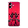 Дизайнерский силиконовый чехол для Iphone 16 Plus Дедпул Deadpool