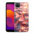 Дизайнерский силиконовый чехол для Huawei Honor 9S бабочки розовые