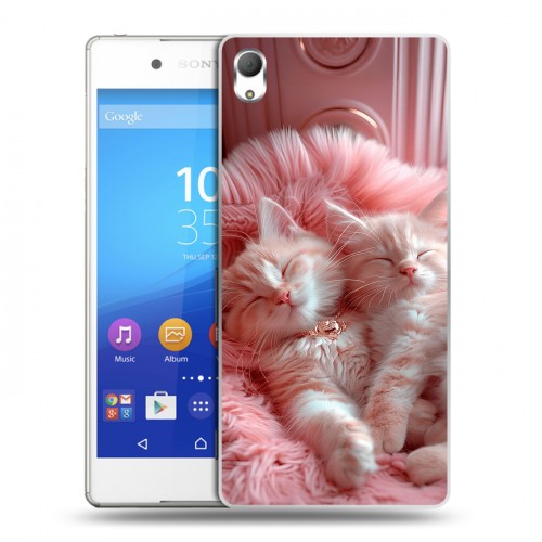 Дизайнерский пластиковый чехол для Sony Xperia Z3+ котята котики