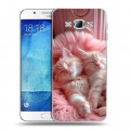 Дизайнерский пластиковый чехол для Samsung Galaxy A8 котята котики