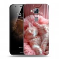 Дизайнерский пластиковый чехол для Huawei G8 котята котики