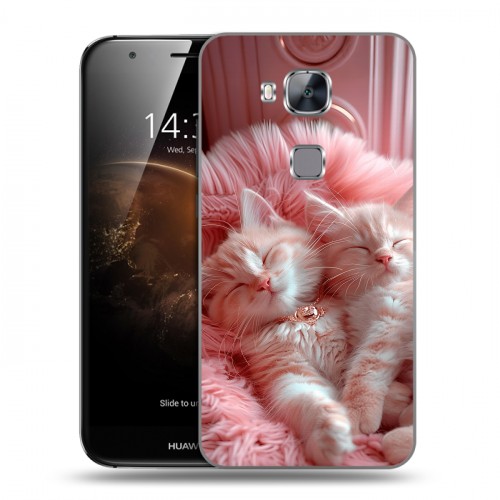Дизайнерский пластиковый чехол для Huawei G8 котята котики