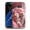 Дизайнерский силиконовый с усиленными углами чехол для Samsung Galaxy S7 котята котики