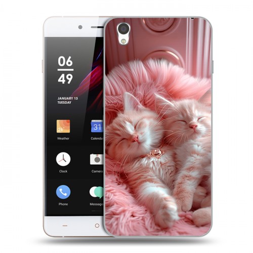 Дизайнерский пластиковый чехол для OnePlus X котята котики