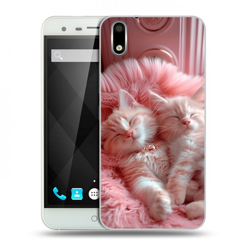 Дизайнерский пластиковый чехол для Ulefone Paris котята котики