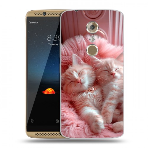 Дизайнерский пластиковый чехол для ZTE Axon 7 котята котики