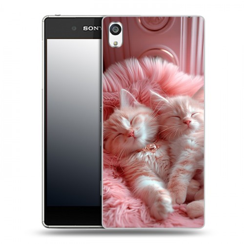 Дизайнерский пластиковый чехол для Sony Xperia E5 котята котики