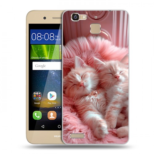 Дизайнерский пластиковый чехол для Huawei GR3 котята котики