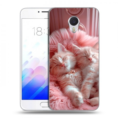 Дизайнерский пластиковый чехол для Meizu M3E котята котики