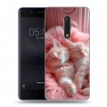 Дизайнерский пластиковый чехол для Nokia 5 котята котики