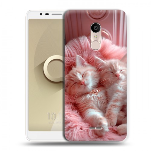 Дизайнерский силиконовый чехол для Alcatel 3C котята котики