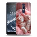 Дизайнерский пластиковый чехол для Nokia 5.1 котята котики