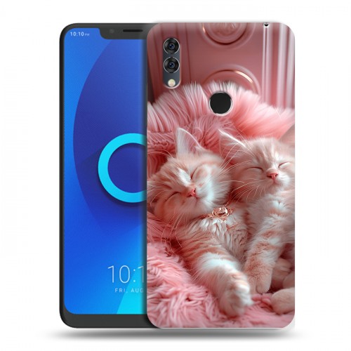 Дизайнерский силиконовый чехол для Alcatel 5V котята котики