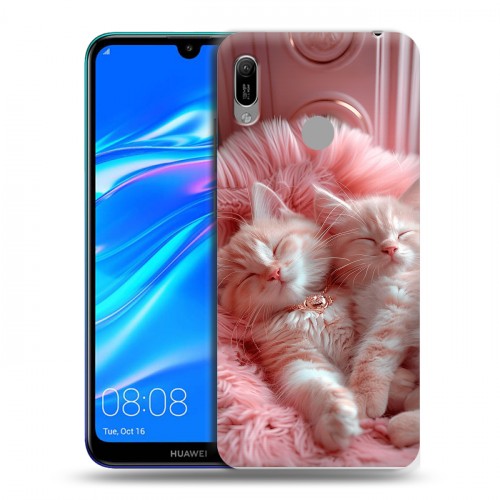 Дизайнерский пластиковый чехол для Huawei Y6 (2019) котята котики