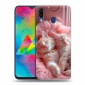 Дизайнерский пластиковый чехол для Samsung Galaxy M20 котята котики