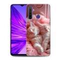 Дизайнерский силиконовый чехол для Realme 5 котята котики