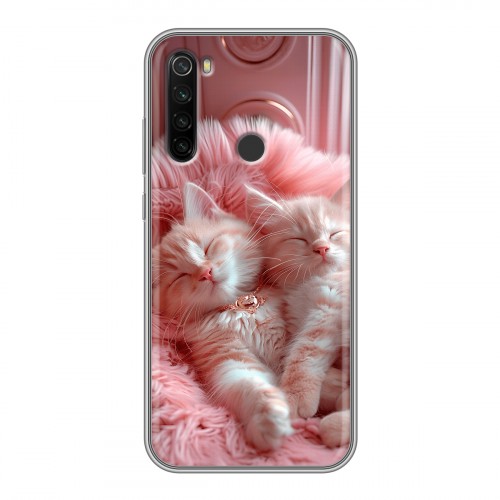 Дизайнерский силиконовый с усиленными углами чехол для Xiaomi RedMi Note 8T котята котики