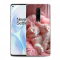 Дизайнерский пластиковый чехол для OnePlus 8 котята котики