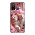 Дизайнерский силиконовый с усиленными углами чехол для Tecno Camon 15 котята котики