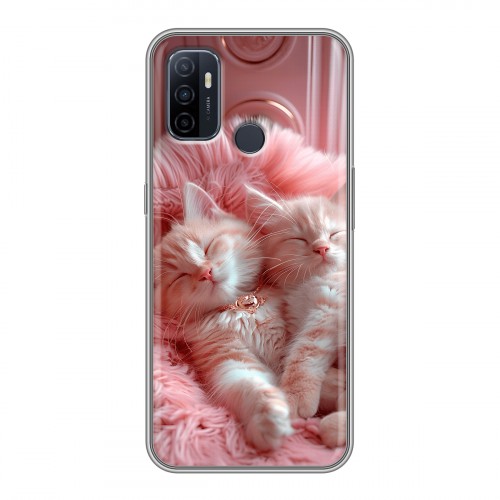 Дизайнерский силиконовый чехол для OPPO A53 котята котики