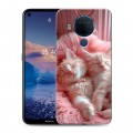 Дизайнерский силиконовый чехол для Nokia 5.4 котята котики