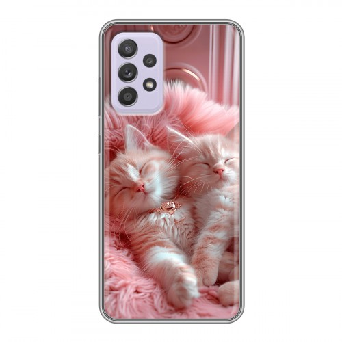Дизайнерский силиконовый чехол для Samsung Galaxy A52 котята котики