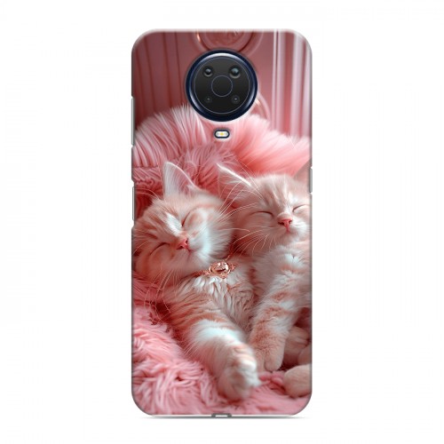 Дизайнерский силиконовый чехол для Nokia G20 котята котики