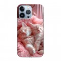 Дизайнерский силиконовый чехол для Iphone 13 Pro котята котики