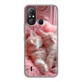 Дизайнерский пластиковый чехол для Itel A49 котята котики