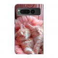 Дизайнерский пластиковый чехол для Google Pixel Fold котята котики