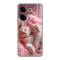 Дизайнерский силиконовый чехол для Tecno Camon 20 котята котики