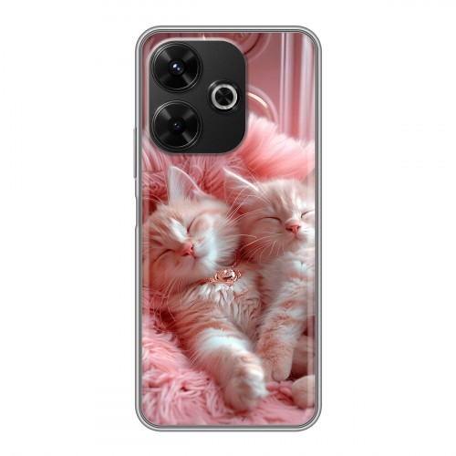 Дизайнерский пластиковый чехол для RedMi 13 4G котята котики
