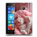 Дизайнерский пластиковый чехол для Microsoft Lumia 435 котята котики