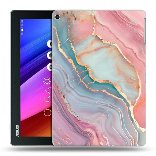 Дизайнерский силиконовый чехол для ASUS ZenPad 10 розовый мрамор