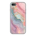 Дизайнерский силиконовый чехол для Iphone 7 розовый мрамор