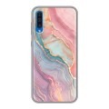 Дизайнерский силиконовый чехол для Samsung Galaxy A50 розовый мрамор