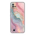 Дизайнерский силиконовый чехол для Realme C20 розовый мрамор