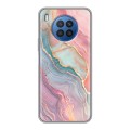 Дизайнерский силиконовый чехол для Huawei Nova 8i розовый мрамор